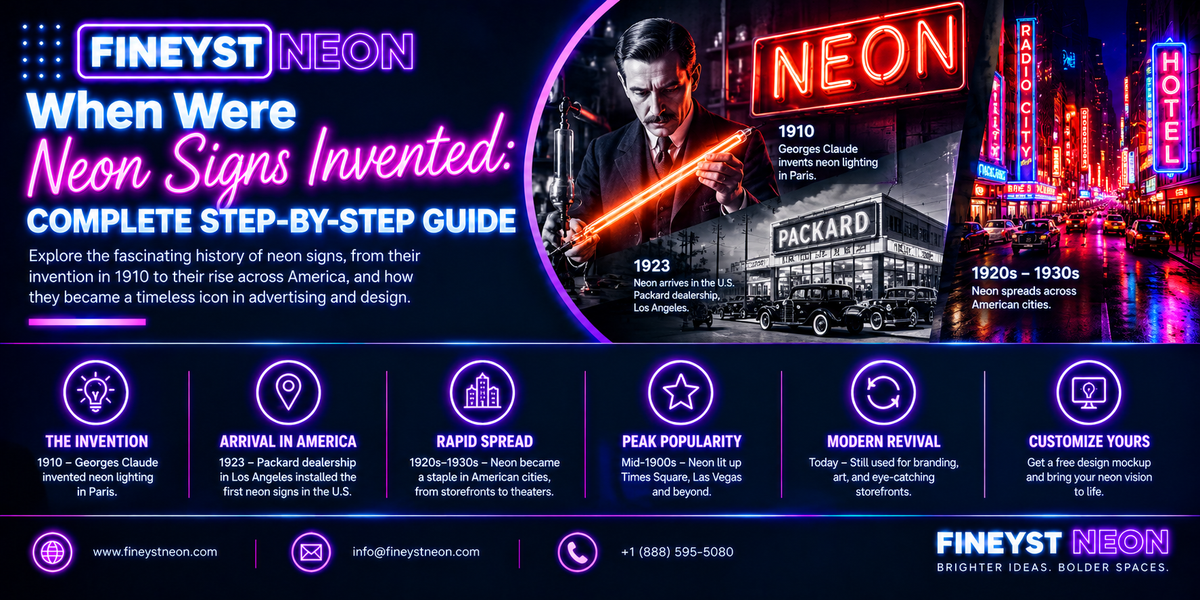 When Were Neon Signs Invented: Complete Step-by-Step Guide