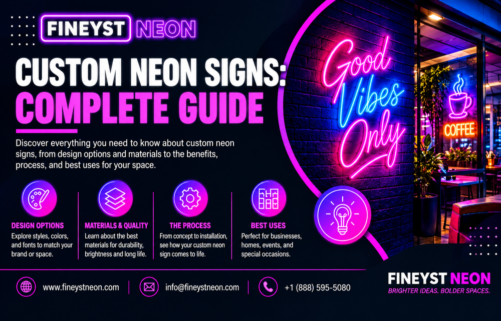 Custom neon signs complete guide by Fineyst Neon