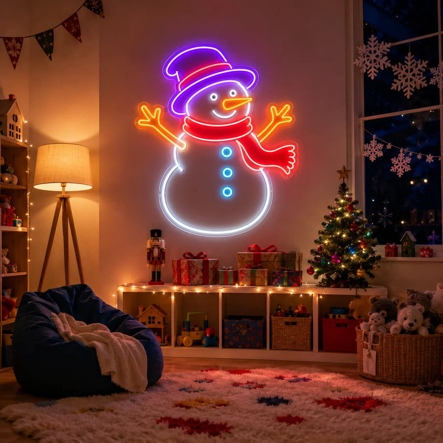 Snowman Neon Sign