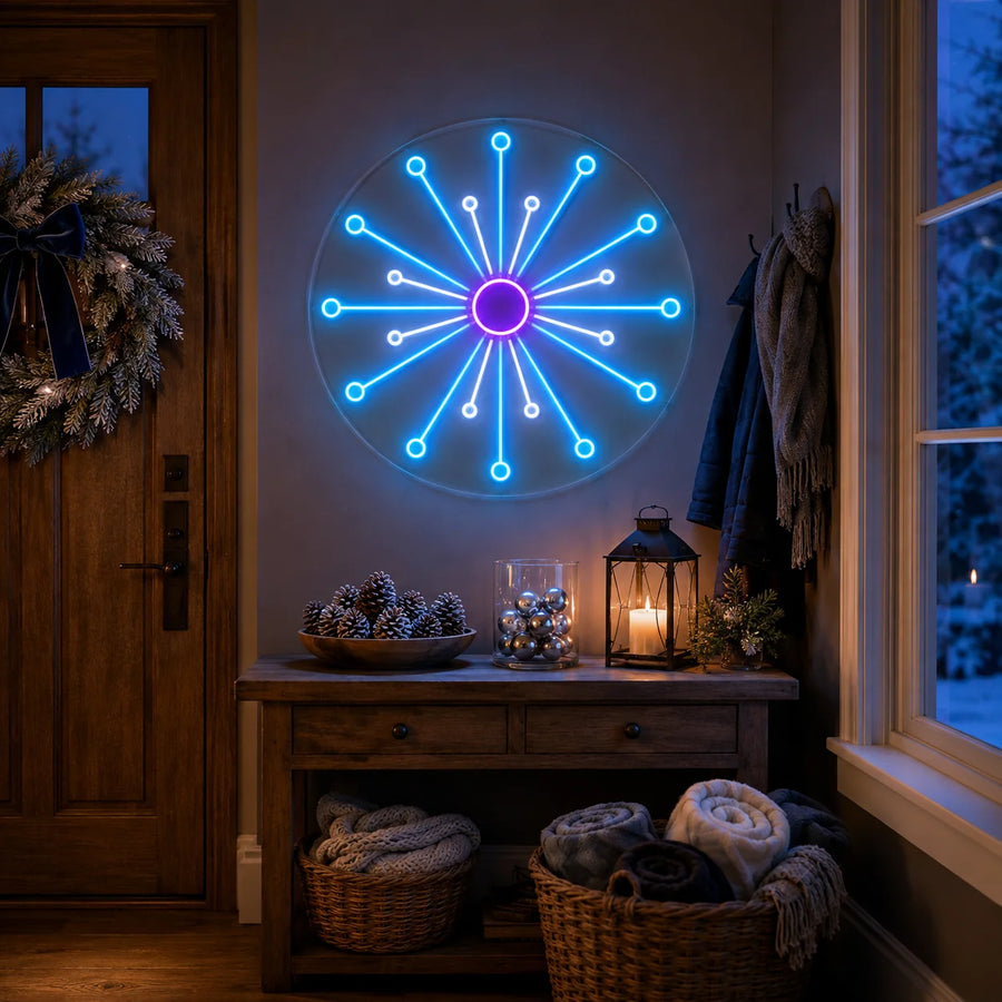 Snowflake Foyer Neon Sign