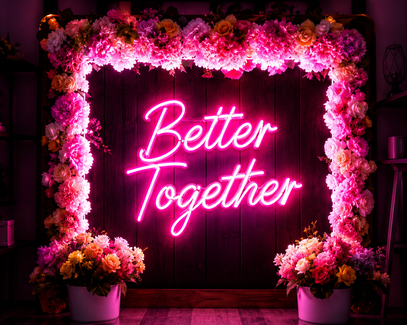 Customer neon sign