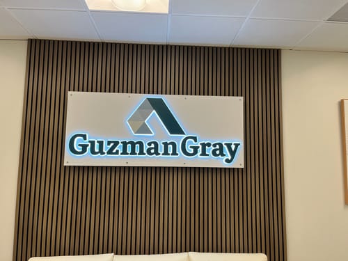 Custom LED wall sign