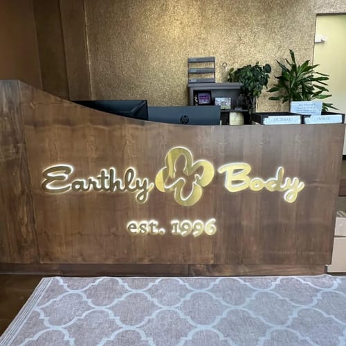 Reception lighted sign